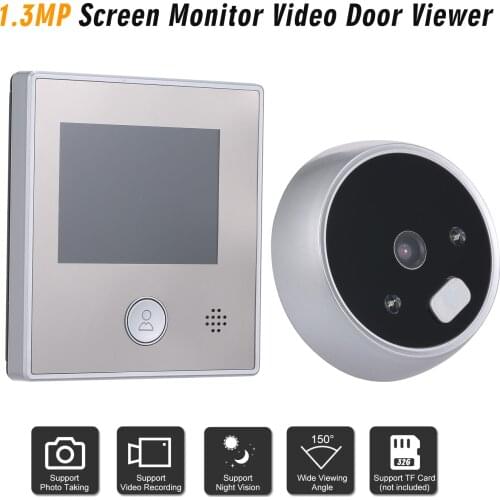 1.3MP Peephole Door Camera 2.8 Inch Color LCD Screen Monitor Video Door Viewer Door Eye Doorbell Photo Taking/Video Recording