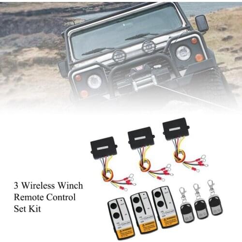 12V 50Ft Wireless Winch Remote Control Set Kit Switch Handset for Jeep Truck SUV ATV