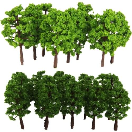 40x 1:150 N Scale Painted Model Trees Railway Landscape Scenery DIY Toy Gift
