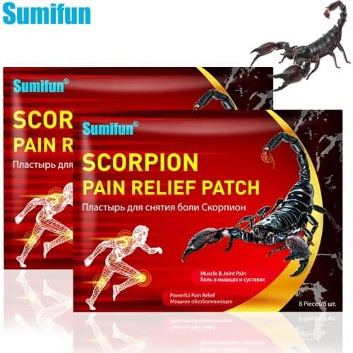 8pcs Scorpion Venom Pain Relief Plaster Nature Balm Neuralgia Back Lumbar Arthritis Joint Orthotics Cream Muscle Sprain Patch