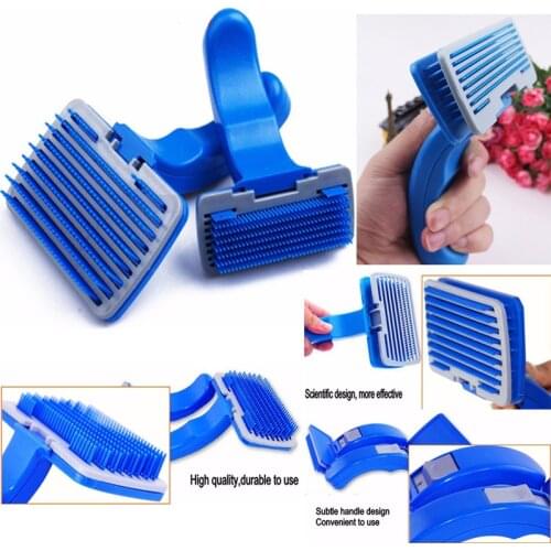Automatic Puppy Cat Pet Comb Dog Hair Remover Brush Grooming Combs Plastic Dog Hair Cleaning Comb Hair Trimmer