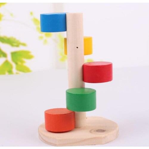 Wooden Mini Multicolor Hamster Climbing Stair Ladder Pet Stand Platform Toy