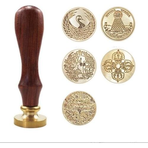 Retro Wood Stamp Rabbit Swan Alphabet Initial Sealing Wax Seal Stamp Ancient Seal Post Decorative Antique Stamp Gifts