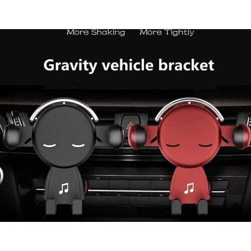 Gravity Car Mount For Mobile Phone Holder Car Air Vent Clip Stand Cell Cartoon Universal Support For iPhone Samsung Huawei