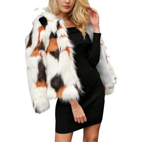 2020 Mommy and me fur jacket / Winter warm coat / Brown and black and white colors mixed family matching outfits