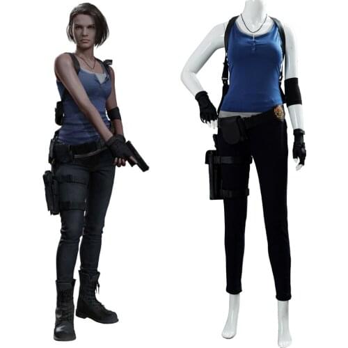 Resident 3:Remake Jill Valentine Cosplay Costume Outfit Full Suit Halloween Carnival Costumes