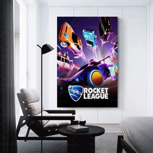 Cool Wallpapers Rocket League Poster Decorative Painting Canvas Wall Art Living Room Posters Bedroom Painting