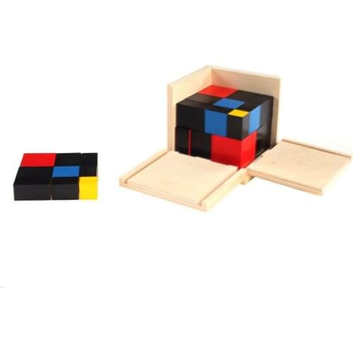 Montessori Math Materials Wooden Toys For Children Educational Toys Learning Trinomial Cube Math Juguetes Montessori ME1564H