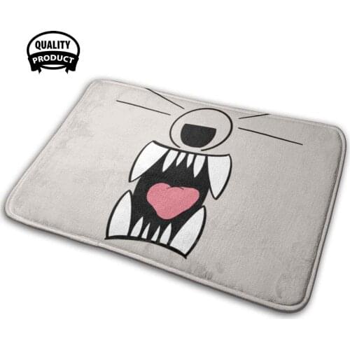 Wolf Mouth Soft House Family Anti-Slip Mat Rug Carpet Wolf Wolfmouth Mouth Dog Teeth Wolfteeth Wolfface Wolves