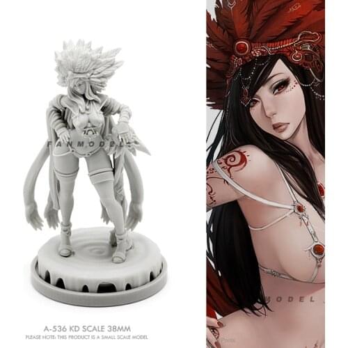 38MM Resin model kits figure beauty colorless and self-assembled A-536