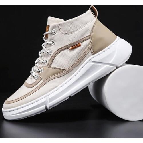 2020 autumn and winter new mens casual shoes high-top canvas shoes mens sports running shoes fashion breathable trend shoes