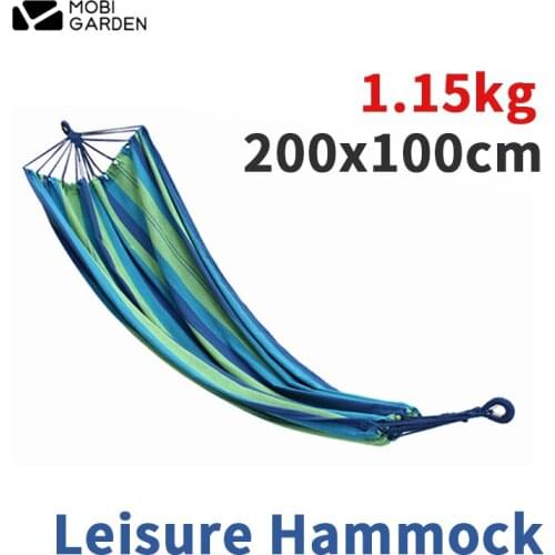 Mobi Garden Camping Portable Thickened Hammock Outdoor Travel Garden Home Thick Canvas Leisure Swing Chair 110Kg Bearing Weight