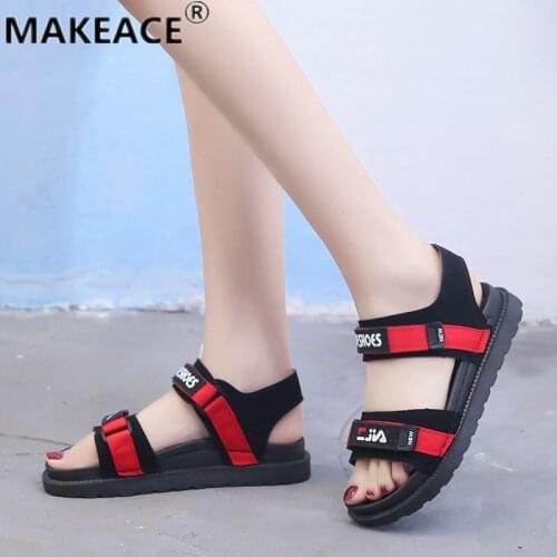 Fashion Womens Sports Sandals Outdoor Leisure All-match Open-toe Sandals Sandals Soft Bottom Comfortable Leisure Beach Slippers