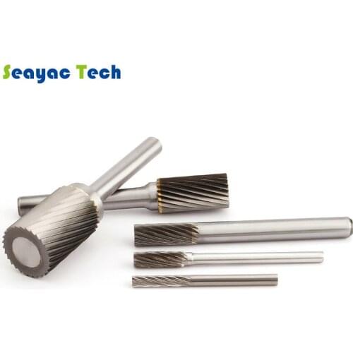 A type single rotary burrs for steel copper process Rotation file-cylindrical-single slot Carbide Tungsten Steel Grinding Head