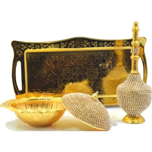 Turkey authentic AWESOME midyat Siro Gold Swarovski Stone Delight Holder Cologne Holder Tray FREE FREE SHIPPINGFREE SHIPPING