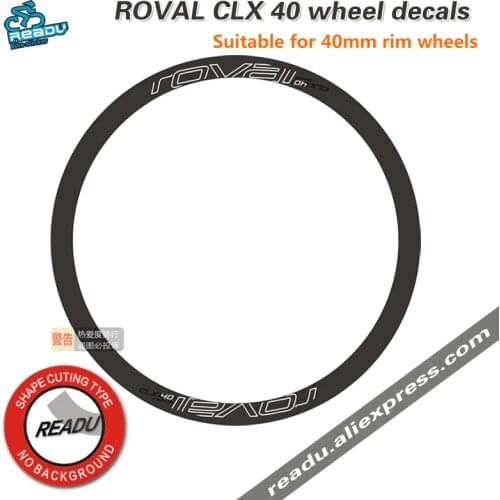 CLX 40 Bicycle Wheelset Stickers ROVAL CLX40 wheel rims stickers for 40mm 45mm Carbon 700C Wheelsets for Two Wheels decals