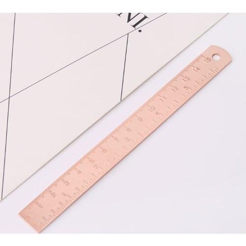 Vintage Copper Brass Ruler Bookmark Label Book Mark Cartography Painting Measuring Tool Office School Stationery
