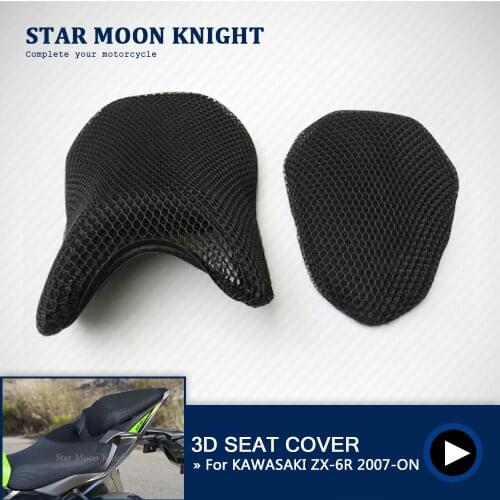 Motorcycle Protecting Cushion Seat Cool Cover For KAWASAKI ZX6R ZX-6R ZX 6R 2007 - 2021 Fabric Saddle Seat Cover Accessories