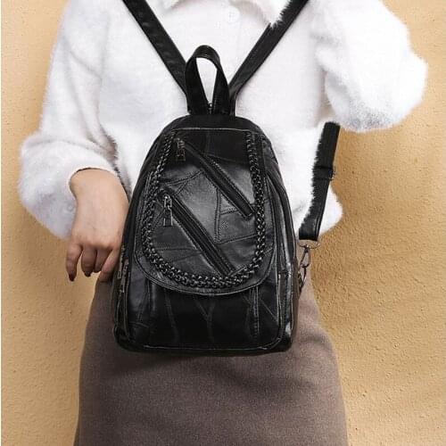 Women Travel Backpack Waterproof PU Leather Shopping Bagpack Pretty Style Girls School Mochila