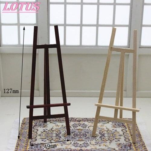 Mini Wooden Decoration Easel Artist Triange Art Easel Wooden Table Card Holder Wedding Exhibition Booth Doll House 1pc