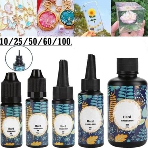 10/15/25/60/100 UV Ultraviolet Resin Gel Curing Quick-drying Non-toxic Transparent Sunlight Activated Hard decoration