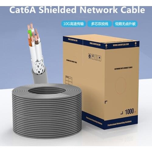 10Gbps RJ45 Cat6A Ethernet Cable SFTP Double Shielded Multi-Strand Computer Network Wire Lan Router Patchcord RJ45 Internet Cord