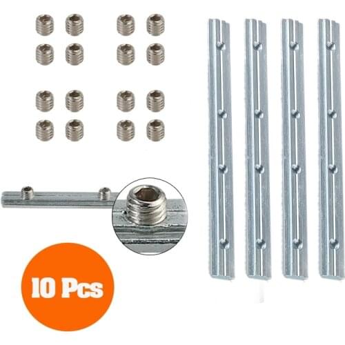 10pcs 2020 180 Degree Aluminium Extrusion Profile Straight Joint Inside Connector Aluminium Profile Fittings Strip With M5