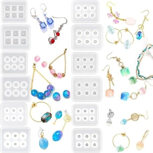 12Pcs All Size Round Square Roundle Beads Resin Mold Gemstone Beads Resin Molds