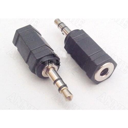 50pcs/lot 3.5mm Stereo To 3.5mm Converter Male To Female Socket
