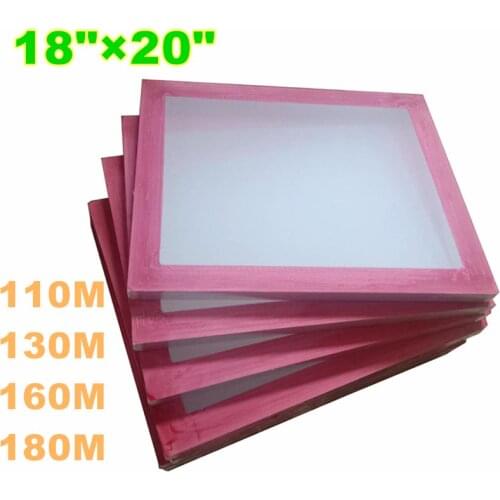 6 Pcs 18" x 20"Aluminum Screen Printing Screens with 110、130/160.180 White Mesh Count