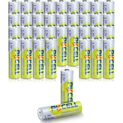 36PCS PKCELL AA 2600Mah 1.2V 2A Ni-Mh Rechargeable Batteries AA Bateria Baterias For Digital Camera