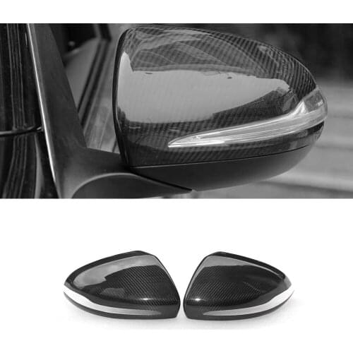 Car Carbon Fiber Side Rearview Mirror Frame Cover Sticker Shell for Mercedes-Benz Class C W205 E W213 S W222 CLS C257 GLC X253