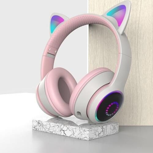 Wireless Headphones Cute Cat Earphones Muisc Stereo Auriculares Bluetooth With Microphone boy Children girl HIFI Headset