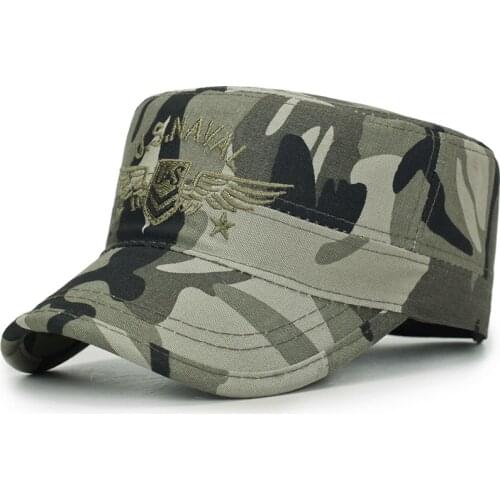 U.S.NAVAL Embroideried Baseball Cap for Men Army Camouflage Flat Caps Bone Trucker Hat Sport Outdoor Cadet Caps for Men Women