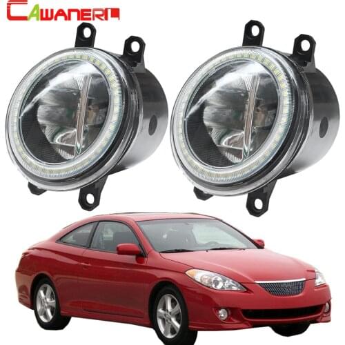 Cawanerl For Toyota Solara 2007 2008 Car Styling 4000LM LED Fog Light + Angel Eye Daytime Running Lamp DRL H11 12V 2 Pieces
