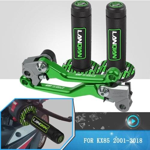 Dirt Pit Bike Motocross 7/8" Hand Grips Brake Clutch Levers Handlebar Grip For Kawasaki KX85 KX 85 2001-2018 2017 2016 2015 2014