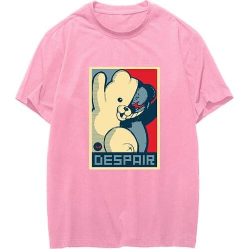 Danganronpa Tee Japanese Game Cosplay Cute Print Women Men Loose Solid T-shirt Crewneck Short Sleeve Streetwear 2021 Summer Top