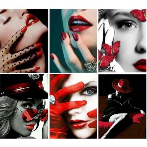 GATYZTORY 60x75cm Frame Sexy beauty Painting By Numbers Figure On Canvas Pictures By Numbers Home Decoration DIY Minimalism Styl