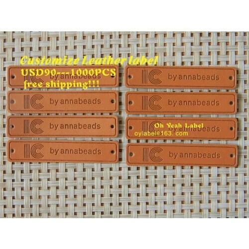 Custom made high quality leather label / leather patch /pu patch/main label/leather label