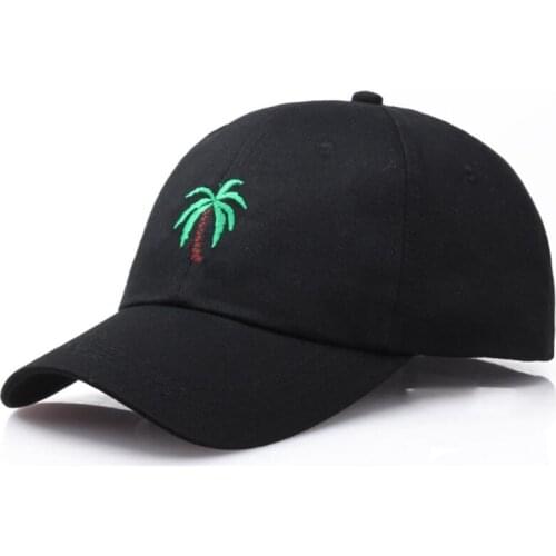 Casual Mens Dad Hat Coconut Tree Embroidery Baseball Cap Women Summer Travel Beach Sun Caps Hip Hop gorra Snapback