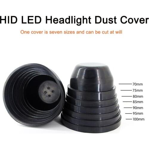 2pcs universal LED/HID headlight rubber dustproof cover waterproof cap 70mm 75mm 80mm 85mm 90mm 95mm 100mm thermostability