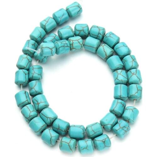Approx.35pcs/pack Column Round 0.85cm*0.95cm Small Seed Beads Blue Created Stone Cheap Spacer DIY Craft Material F1220