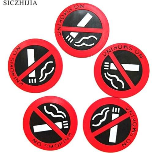 Round rubber no smoking sign for Audi Q3 Q5 SQ5 Q7 A1 A3 S3 A4 S4 RS4 RS5 A5 A6 S6 C6 C7 S5 A7 S7 A8