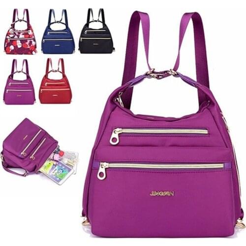 Korean-style Ployrester Versatile Casual Anti-Theft Bags Womens New Style Fashion Multi-functional Dual Purpose Back