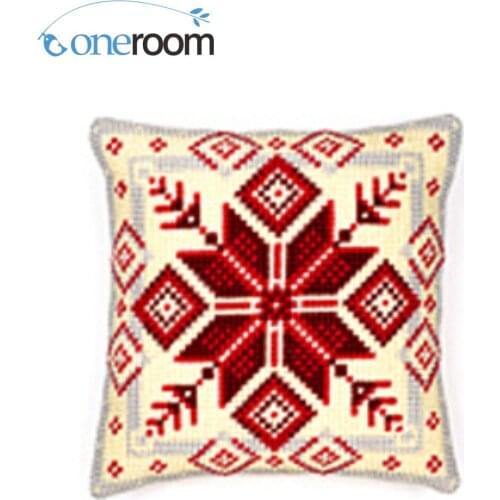 N3th CX0169 Patterns DIY Acrylic Yarn Embroidery Pillow Tapestry Canvas Cushion Front Cross Stitch Pillowcase