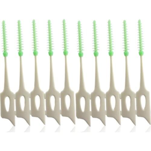 Useful 40pcs Interdental Floss Brushes Dental Teeth Oral Care Clean Cleaning Tool Hot Sale