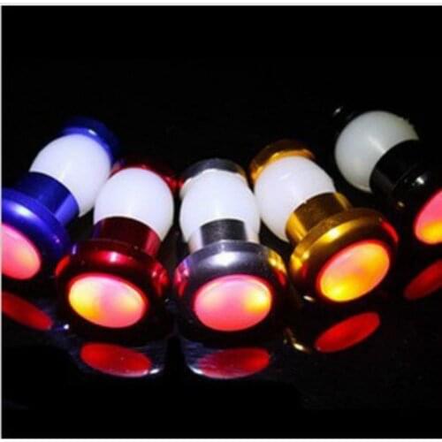 LED Red Light Lamp 2020 Hot Sale Bike Accessories 2/PC 1 Pair Aluminum alloy Safety Cycling Bike Turn Signal Handle Bar End Plug