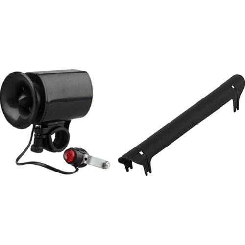 Bike Ultra-Loud Bell 6 Sounds Horn Alarm Speaker & Bike Bicycle Frame Chainstay Posted Protector Bicycle Chain Guard