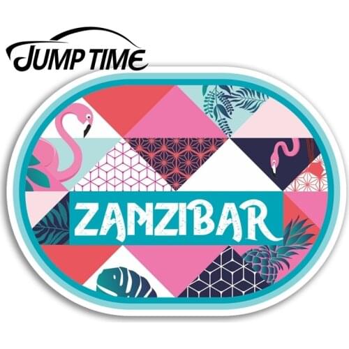 Jump Time for Tropical Zanzibar Vinyl Stickers Travel Sticker Laptop Luggage Truck Window Bumper Decal Waterproof Accessories
