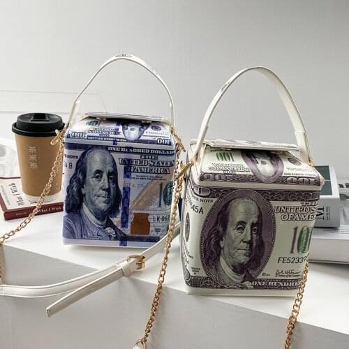 Funny Dollar Design Biox Women Handbags Designer Chains Shoulder Bags Luxury Pu Leather Crossbody Bag Lady Cute Small Purse 2020